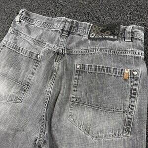 Vintage Y2K Southpole Baggy Denim Jean Shorts Mens 36 Gray Wash Streetwear Jorts
